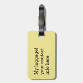 Avocado grappige handlangslang, groene put bagagelabel (Achterkant verticaal)