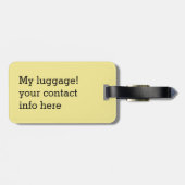 Avocado grappige handlangslang, groene put bagagelabel (Achterkant horizontaal)