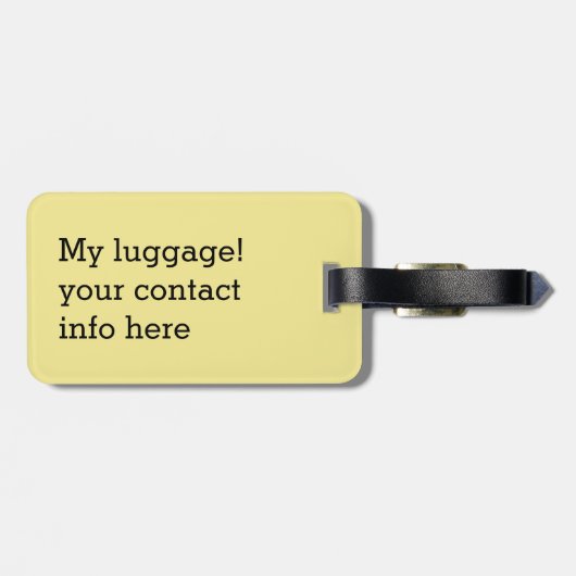 Avocado grappige handlangslang, groene put bagagelabel (Achterkant horizontaal)