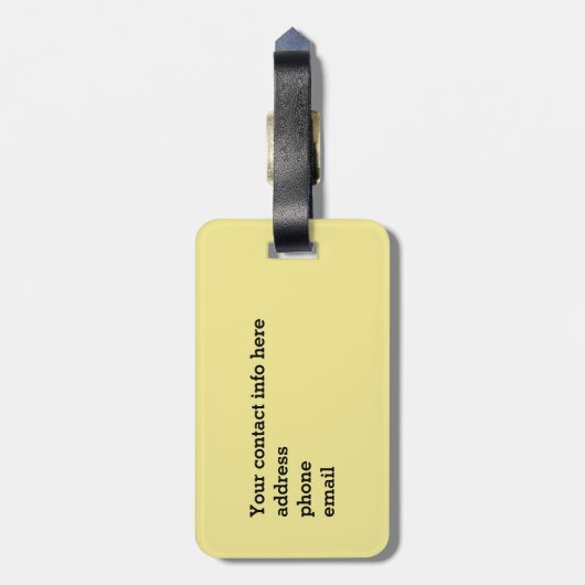 Avocado grappige handlangslang, groene put bagagelabel (Achterkant verticaal)