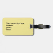 Avocado grappige handlangslang, groene put bagagelabel (Achterkant horizontaal)