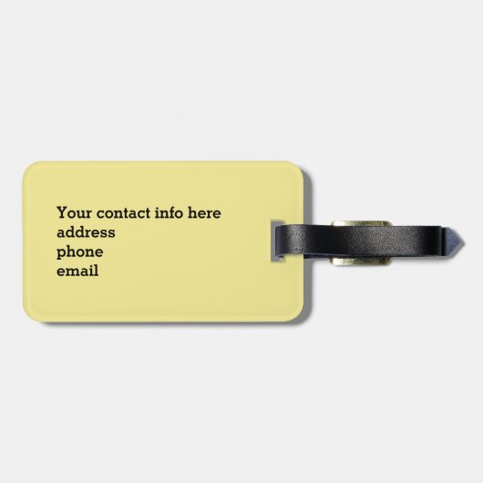 Avocado grappige handlangslang, groene put bagagelabel (Achterkant horizontaal)