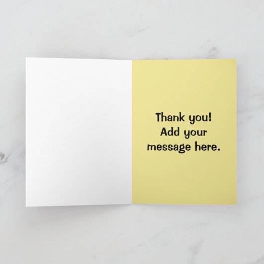 Avocado grappige handlangslang, groene put bedankkaart (Binnen)