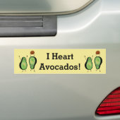 Avocado grappige handlangslang, groene put bumpersticker (Op auto)