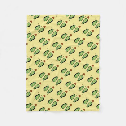 Avocado grappige handlangslang, groene put fleece deken (Voorkant)