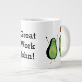 Avocado grappige handlangslang, groene put grote koffiekop (Voorkant rechts)