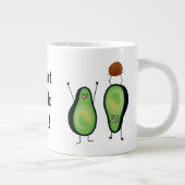 Avocado grappige handlangslang, groene put grote koffiekop (Rechts)