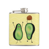 Avocado grappige handlangslang, groene put heupfles (Voorkant)