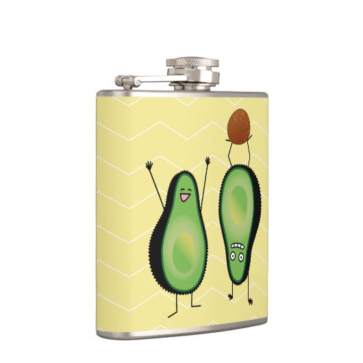 Avocado grappige handlangslang, groene put heupfles (Rechts)