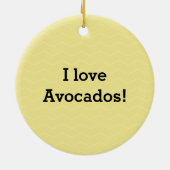 Avocado grappige handlangslang, groene put keramisch ornament (Achterkant)