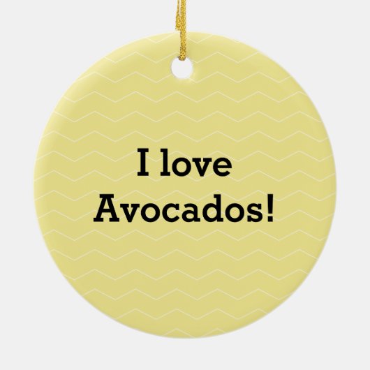 Avocado grappige handlangslang, groene put keramisch ornament (Achterkant)