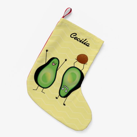 Avocado grappige handlangslang, groene put kleine kerstsok (Voorkant (Hangend))