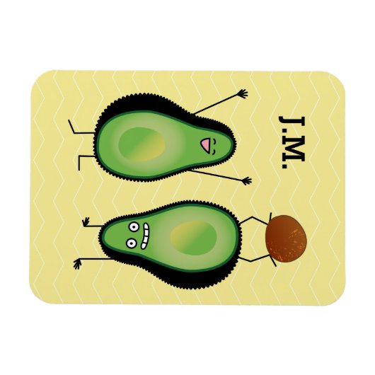 Avocado grappige handlangslang, groene put magneet (Horizontaal)