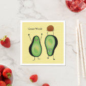 Avocado grappige handlangslang, groene put servet (Insitu)