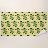 Avocado grappige handlangslang, groene put strandlaken (Voorkant)