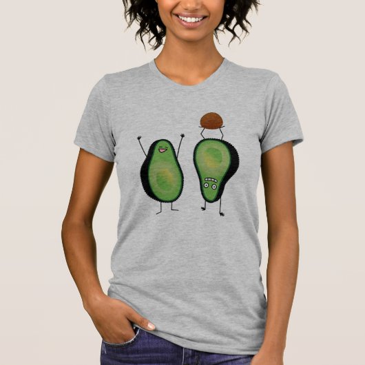 Avocado grappige handlangslang, groene put t-shirt (Voorkant)