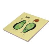 Avocado grappige handlangslang, groene put tegeltje (Zijkant)