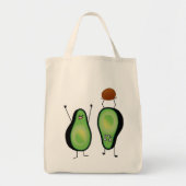 Avocado grappige handlangslang, groene put tote bag (Voorkant)
