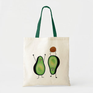 Avocado grappige handlangslang, groene put tote bag