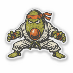 Avocado Grappler — Vintage Retro Street Fighter Sticker