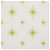 Avocado Green Atomic Starburst Mid Century Patroon Stof (Swatch)