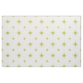 Avocado Green Atomic Starburst Mid Century Patroon Stof (Fat Quarter)