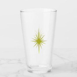 Avocado Green Atomic Starburst Retro Mideeuw Glas