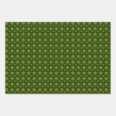 Avocado Green Black Buffalo Heart Plaid Inpakpapier Vel (Voorkant 2)