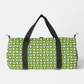 Avocado Green Gingham Heart Patch Plaid Plunjezak (Voorkant)