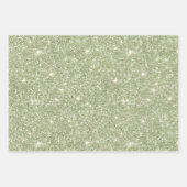 Avocado Green Glitter Pink Cream Gold Birthday Inpakpapier Vel (Voorkant)