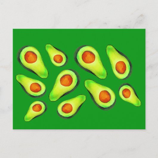 Avocado green health fruit foom briefkaart (Voorkant)