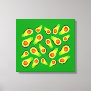 Avocado green health fruit foom canvas afdruk