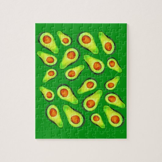 Avocado green health fruit foom legpuzzel (Verticaal)