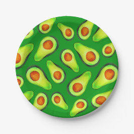 Avocado green health fruit foom papieren bordje