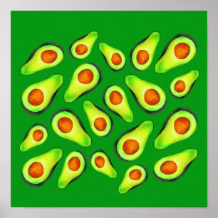 Avocado green health fruit foom poster