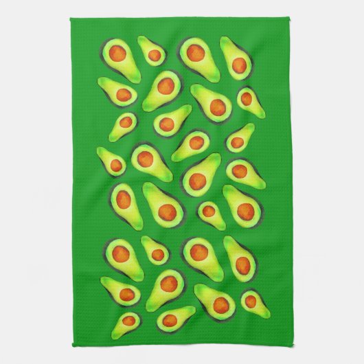 Avocado green health fruit foom theedoek (Verticaal)
