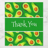 Avocado green health fruit foom wijn etiket (Enkel label)