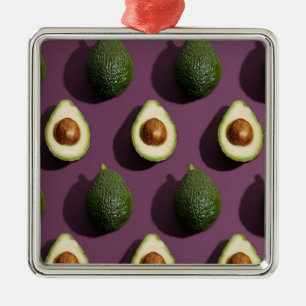 Avocado Green Paars Metalen Ornament