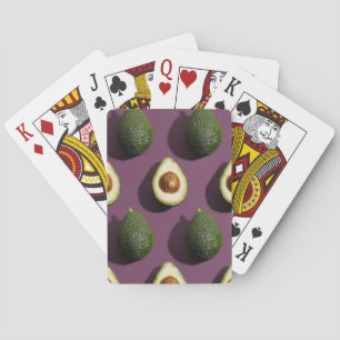 Avocado Green Paars Pokerkaarten