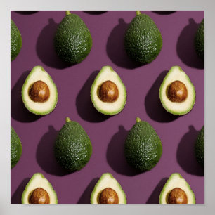 Avocado Green Paars Poster