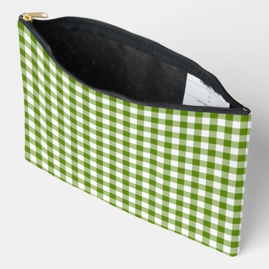 Avocado Green Plaid Gingham Retro Color Etui (Open)