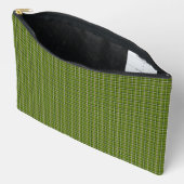 Avocado Green Plaid Windowpane Pattern Retro Etui (Open)