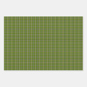Avocado Green Plaid Windowpane Pattern Retro Inpakpapier Vel (Voorkant 3)