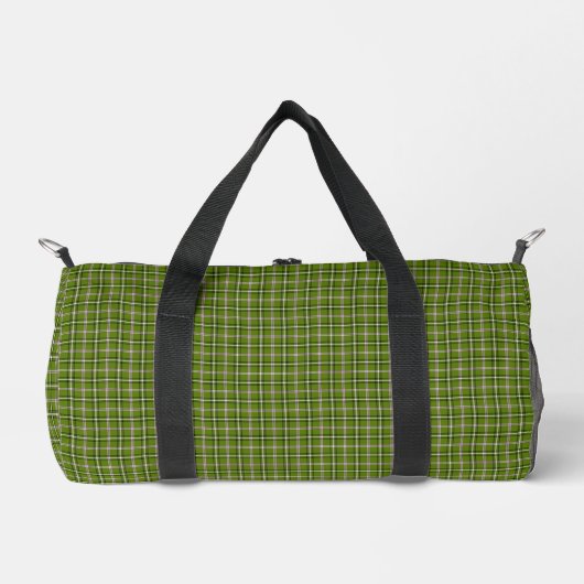 Avocado Green Plaid Windowpane Pattern Retro Plunjezak (Voorkant)