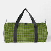 Avocado Green Plaid Windowpane Pattern Retro Plunjezak (Achterkant)