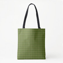 Avocado Green Plaid Windowpane Pattern Retro