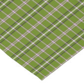 Avocado Green Plaid Windowpane Retro Table Runner Korte Tafelloper (Hoek)