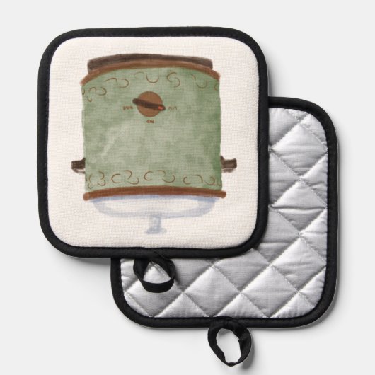 Avocado Green Pot Holder Pannenlap (Voorkant / Achterkant)