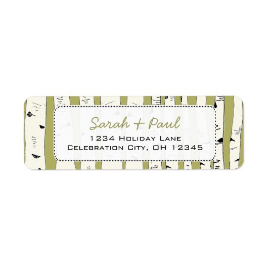 Avocado Green Return-adreslabels Etiket (Voorkant)