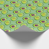 Avocado Green Vegan Foodie Vegeterian Foodie Cadeaupapier (Hoek)